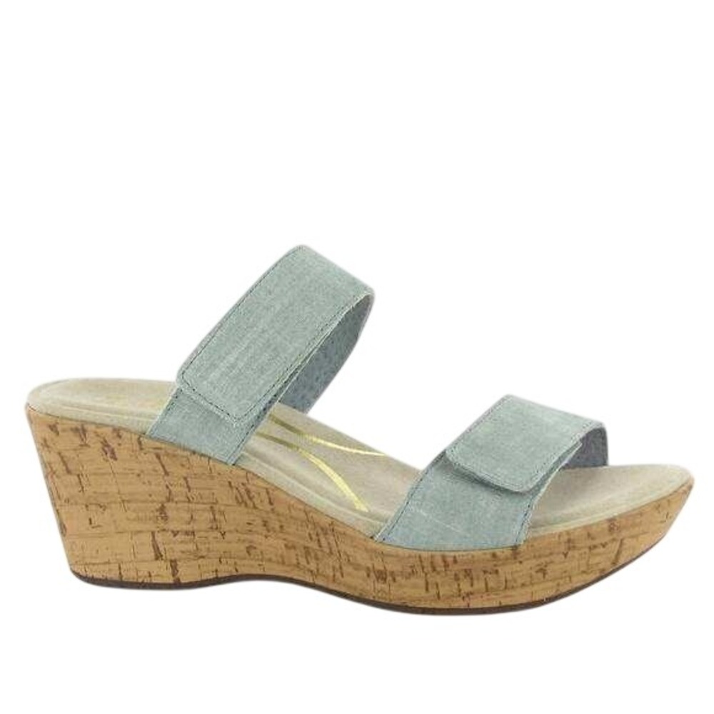 Naot Caveran Wedge Sage Green Cork‎ Wedge Platform Sandals Size 39